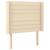Tăblie de pat cu LED, crem, 83x16x118/128 cm, textil GartenMobel Dekor