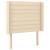 Tăblie de pat cu LED, crem, 103x16x118/128 cm, textil GartenMobel Dekor