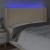 Tăblie de pat cu LED, crem, 163x16x118/128 cm, textil GartenMobel Dekor