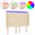 Tăblie de pat cu LED, crem, 147x16x118/128 cm, textil GartenMobel Dekor