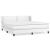 Pat box spring cu saltea, alb, 160x200 cm, piele ecologică GartenMobel Dekor