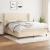 Pat box spring cu saltea, crem, 160x200 cm, material textil GartenMobel Dekor