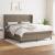 Pat continental cu saltea, gri taupe, 180x200 cm, textil GartenMobel Dekor