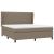 Pat continental cu saltea, gri taupe, 180x200 cm, textil GartenMobel Dekor