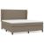 Pat continental cu saltea, gri taupe, 180x200 cm, textil GartenMobel Dekor