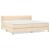 Pat box spring cu saltea, crem, 200x200 cm, textil GartenMobel Dekor