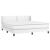 Pat box spring cu saltea, alb, 160x200 cm, piele ecologică GartenMobel Dekor