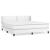Pat box spring cu saltea, alb, 160x200 cm, piele ecologică GartenMobel Dekor