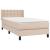Pat box spring cu saltea, cappuccino, 90x200 cm piele ecologică GartenMobel Dekor