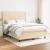 Pat box spring cu saltea, crem, 140x200 cm, textil GartenMobel Dekor