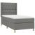 Pat box spring cu saltea, gri închis, 80x200 cm, textil GartenMobel Dekor