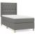 Pat box spring cu saltea, gri închis, 80x200 cm, textil GartenMobel Dekor