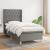 Pat box spring cu saltea, gri închis, 80x200 cm, textil GartenMobel Dekor