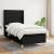 Pat box spring cu saltea, negru, 80x200 cm, textil GartenMobel Dekor