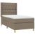 Pat box spring cu saltea, gri taupe, 80x200 cm, textil GartenMobel Dekor