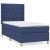 Pat box spring cu saltea, albastru, 90x190 cm, textil GartenMobel Dekor