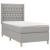 Pat box spring cu saltea, gri deschis, 90x200 cm, textil GartenMobel Dekor
