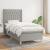 Pat box spring cu saltea, gri deschis, 90x200 cm, textil GartenMobel Dekor