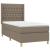Pat box spring cu saltea, gri taupe, 90x200 cm, textil GartenMobel Dekor