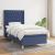 Pat box spring cu saltea, albastru, 90x200 cm, textil GartenMobel Dekor