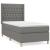 Pat box spring cu saltea, gri închis, 100x200 cm, textil GartenMobel Dekor
