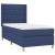 Pat box spring cu saltea, albastru, 100x200 cm, textil GartenMobel Dekor