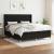 Pat box spring cu saltea, negru, 160x200 cm, textil GartenMobel Dekor