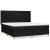 Pat box spring cu saltea, negru, 160x200 cm, textil GartenMobel Dekor