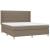 Pat box spring cu saltea, gri taupe, 160x200 cm material textil GartenMobel Dekor