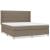 Pat box spring cu saltea, gri taupe, 160x200 cm material textil GartenMobel Dekor