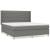 Pat box spring cu saltea, gri închis, 180x200 cm, textil GartenMobel Dekor