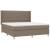 Pat continental cu saltea, gri taupe, 180x200 cm, textil GartenMobel Dekor