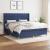 Pat box spring cu saltea, albastru, 180x200 cm, material textil GartenMobel Dekor