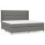 Pat box spring cu saltea, gri închis, 200x200 cm, textil GartenMobel Dekor