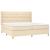 Pat box spring cu saltea, crem, 200x200 cm, textil GartenMobel Dekor