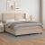 Pat box spring cu saltea, cappuccino, 180x200cm piele ecologică GartenMobel Dekor