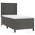 Pat box spring cu saltea, gri închis, 90x190 cm, catifea GartenMobel Dekor