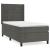 Pat box spring cu saltea, gri închis, 90x200 cm, catifea GartenMobel Dekor