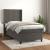 Pat box spring cu saltea, gri închis, 90x200 cm, catifea GartenMobel Dekor