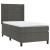 Pat box spring cu saltea, gri închis, 90x200 cm, catifea GartenMobel Dekor