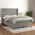 Pat box spring cu saltea, gri deschis, 140x190 cm, catifea GartenMobel Dekor