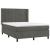 Pat box spring cu saltea, gri închis, 140x190 cm, catifea GartenMobel Dekor