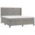 Pat box spring cu saltea, gri deschis, 180x200 cm, catifea GartenMobel Dekor