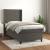 Pat box spring cu saltea, gri închis, 90x190 cm, catifea GartenMobel Dekor