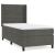 Pat box spring cu saltea, gri închis, 90x190 cm, catifea GartenMobel Dekor