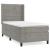 Pat box spring cu saltea, gri deschis, 90x200 cm, catifea GartenMobel Dekor