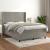 Pat box spring cu saltea, gri deschis, 140x190 cm, catifea GartenMobel Dekor