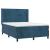 Pat box spring cu saltea, albastru închis, 140x190 cm, catifea GartenMobel Dekor