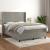 Pat box spring cu saltea, gri deschis, 140x200 cm, catifea GartenMobel Dekor
