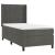 Pat box spring cu saltea, gri închis, 90x190 cm, catifea GartenMobel Dekor